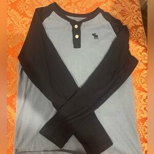 Abercrombie Kids Navy and Light Blue Shirt